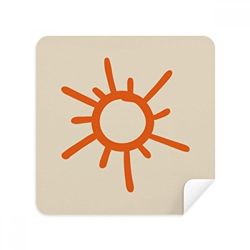 Suède lunettes peinture main soleil orange tissu écrans précieux