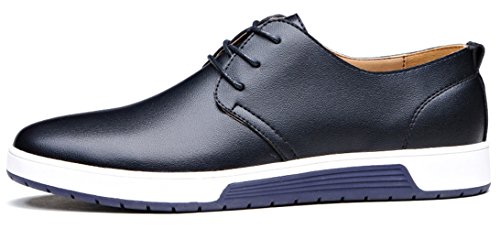 image for Sanyge Men's Urban Dress Shoes Leather Oxford Shoes Lace Up Classic Wo