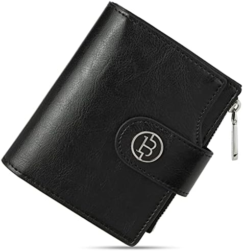BOSTANTEN Mały portfel damski, skóra PU, etui na karty kredytowe, ochrona RFID, portfel damski z kieszenią na monety, mini portmonetka na karty, Slim Wallet, Rosa