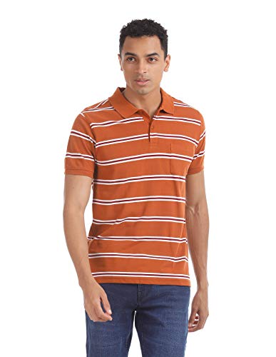 Image of Ruggers Men's Striped Slim fit T-Shirt (281531683 Rust S HS