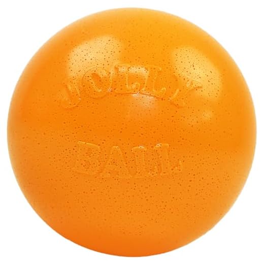 Jolly Pets Bounce-n-Play Dog Toy Ball, 8 Inches/Large, Orange, (Model: 2508 OR)