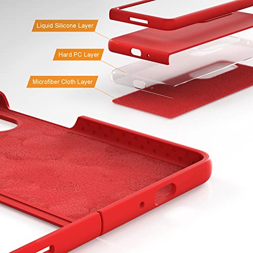 Coque silicone Samsung Z Fold 4 rouge pour usage quotidien