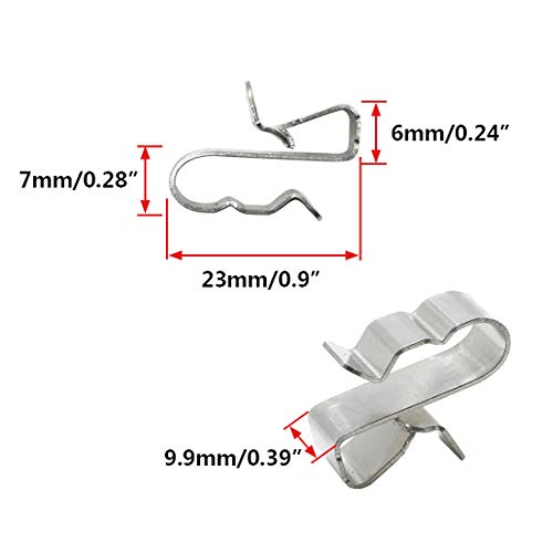 Touhia 100Pcs 23Mm Stainless Steel Trailer Frame Cable Clamp Wire Clips Solar Panel Double-Wire Clips #TOP3