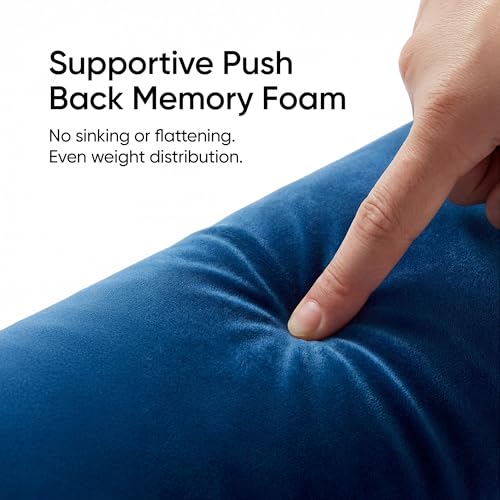 Image of Frido Wedge Neck Rest Pillow | Multipurpose Neck Pillow | Memory Foam Roll with Adjustable Strap | Relieves Neck, Knee & Lumbar Pressure | Compatible with Wedge Plus | Washable Cover, Teal Blue