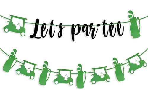 Golf Themed Banner Garland Let's Par-Tee Banner...
