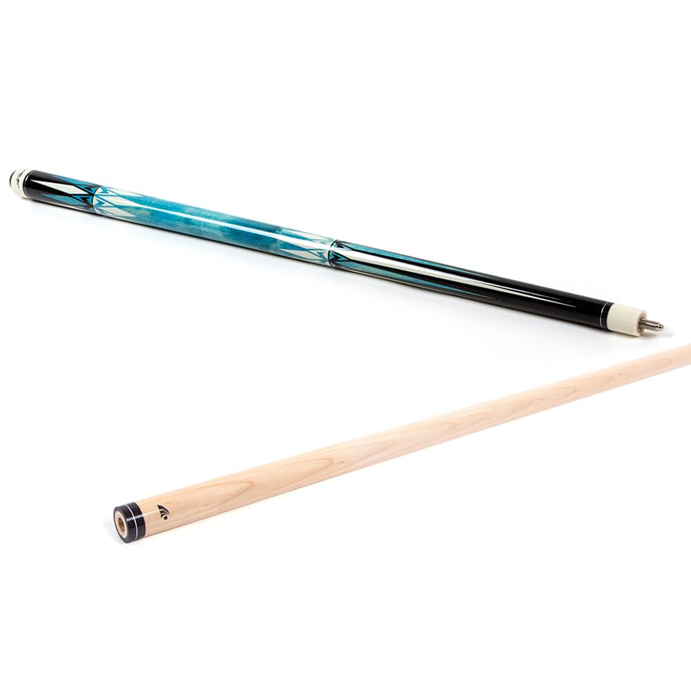 Riley Taco de billar americano de 147 cm, punta de 13 mm, completo con funda rígida
