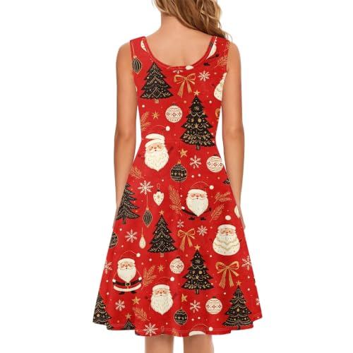 Image of TOADDITDO Womens Summer Sleeveless Tank Dress with 2 Side Pockets XS-4XL Plus Size