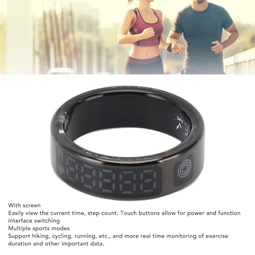 Smart Ring Fitness Tracker Ring for Men Women, Heart Rate Monitor Sleep, IP68 Water Proof Activity with Step Trackers, Remote Photography, Health Rings for Android i OS (#13)