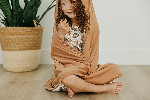 Image of Copper Pearl Hooded Bath Towels Premium Knit /Terry Cloth Baby Towels with Hood, Pockets, and Cool Designs - Great to Gift and Make Bath Time Fun - Baby Bath Towel, Pecan