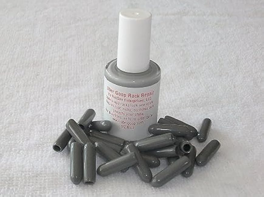 Dark GREY Dishwasher Rack Coating/Glue w/25 caps by Uber Goop