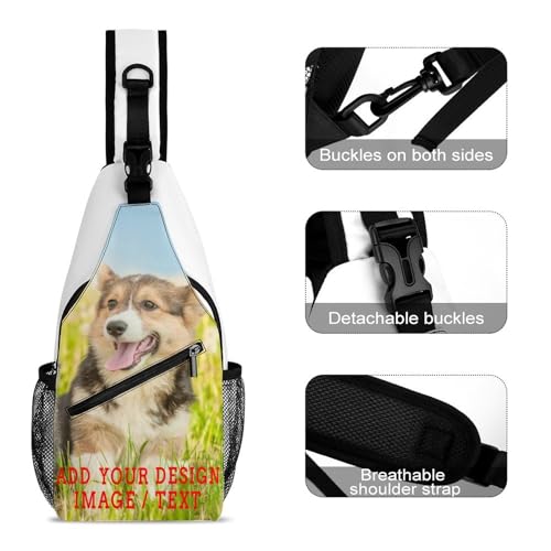 Custom Sling Bag,Custom Chest Bags With Image/Text,Travel Hiking Daypack Chest Bags For Men Women3