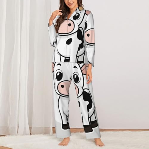 Pyjama 2 pièces confortable avec motif vache laitière original - 3