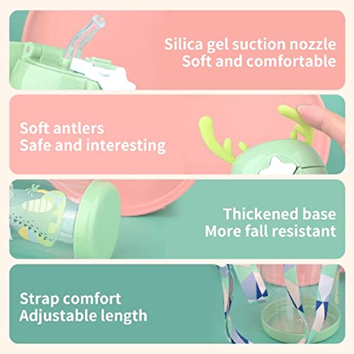 LandVK-BPA-Free-Cartoon-Designed-Plastic-Sipper-Water-Bottle-for-Kids-and-Toddlers-600ml-Pack-of-1-Green