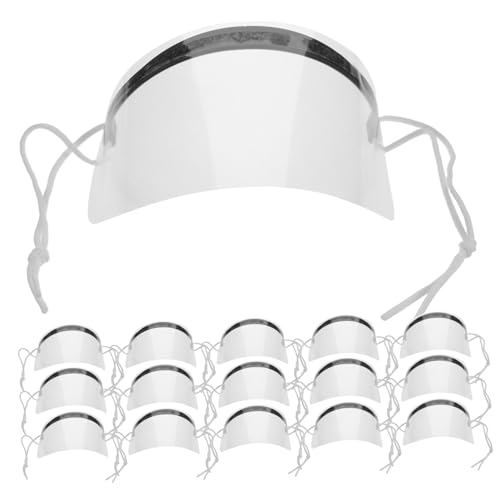 DEARMAMY Protectores Faciales Transparentes para Peluquería 50 Unidades Tamaño Estándar Desechables para Estilistas y Barberos en Salones de Belleza