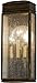 Feiss OL7402ASTB Whitaker Outdoor Patio Lighting Wall Lantern, Bronze, 3-Light (9"W x 23"H) 180watts