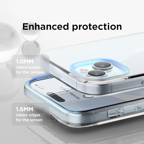 Image of WOW IMAGINE Crystal Clear Back Cover Case for iPhone 15 | Full Device & Camera Protection | Shockproof TPU Silicone Back Case Mobile Cover - Transparent
