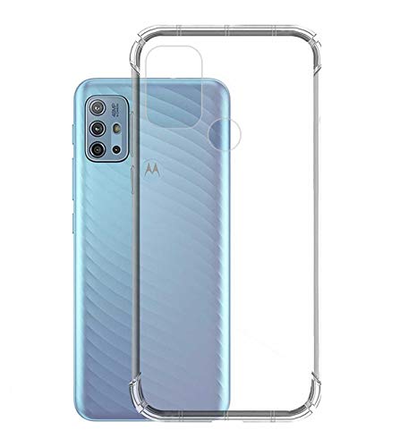 Image of Soft Flexible Silicone Back Cover (Motorola Moto G10 Power, Transparent Case + Screen Guard)