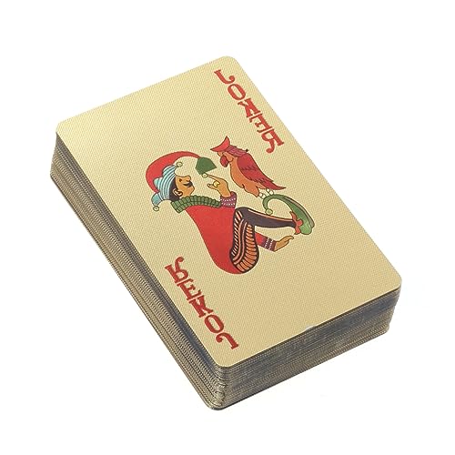 ibasenice 3stücke Goldene Spielkarten wasserdichte Pokerkarten Für Pokerabende Festivals Und Sammler Karten Deck Mit Hervorragendem Griff Und Strapazierfähigkeit – Bild 8