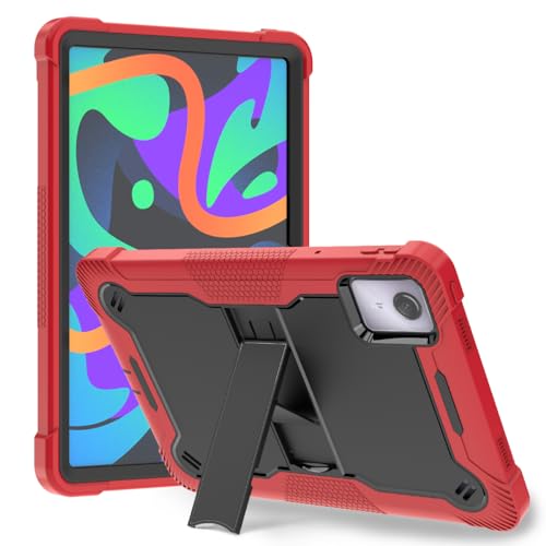 Coque tablette Lenovo Tab M11 2024 antichoc étui rigide 11 pouces avec béquille rouge