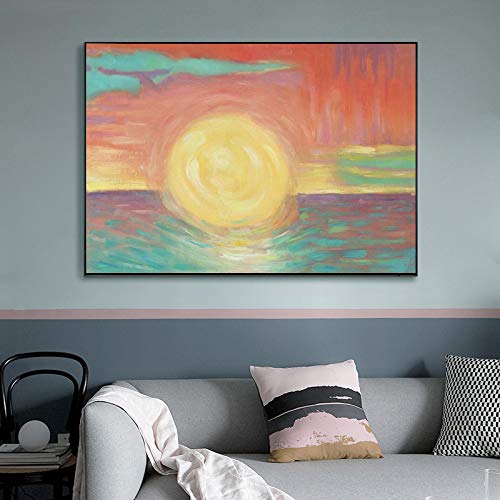 Toile paysage abstrait pour habiller un mur de salon