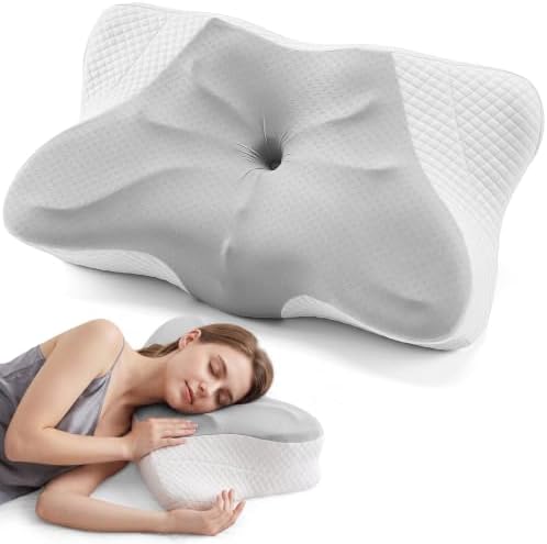 KMFurnila Cervical Neck Pillow, Memory Foam Contour Pillow (King)
