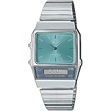Armband: Edelstahl Casio Edgy Armbanduhr AnaDigi Türkis AQ-800EC-2AEF