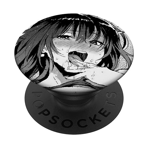 Ecchi Otaku Hentai Waifu Ahegao Girl Manga Anime Gift PopSockets Adhesive PopGrip