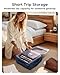 BAGSMART Underseat Carry On luggage Airline Approved, 16-inch Small Softside Underseater Travel Suitcase with Spinner Wheels Overnight Bag Small Rolling Carry-on for Women Men Weekender, Navy Blue