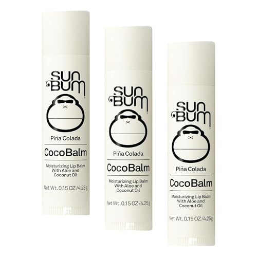 Image of Sun Bum Pina Colada Cocobalm | Hydrating Lip Balm with Aloe |Paraben Free, Silicone Free, | 0.15oz Stick (20-48058) (Pack of 3)