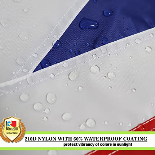 Image of rhungift Outdoor Heavy Duty British Flag 3x5 FT,Premium Quality Oxford Nylon 210D, Union Jack Flags, Double Stitching Lock United Kingdom UK Flags for gifts