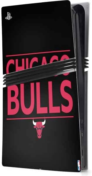 Skinit Decal Gaming Skin Compatible with PS5 Pro Console - Officially Licensed NBA Chicago Bulls Hardwood Classics Design