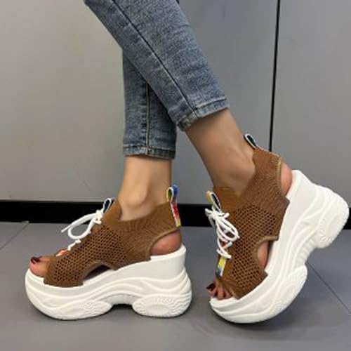 Sandales compensées blanches pour femmes chic et rétro de style romain