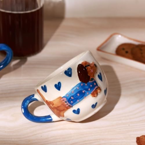 Image of Craftribal Ceramic Cozy Pup Mug - 200 Ml Coffee Mug | Cute Gifts for Girls, Boys, Kids, Friends | Perfect for Tea, Milk, Hot Chocolate & Beverages | Birthday, & Anniversary Gifting Pack of 1