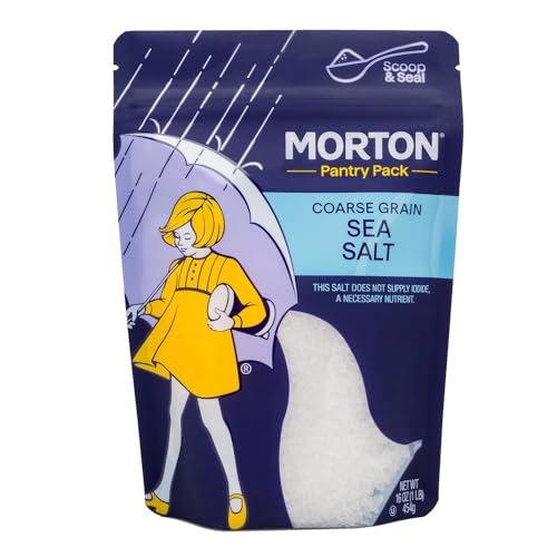 Morton Sea Salt Coarse Grain, All-Natural Sea Salt for Grinder