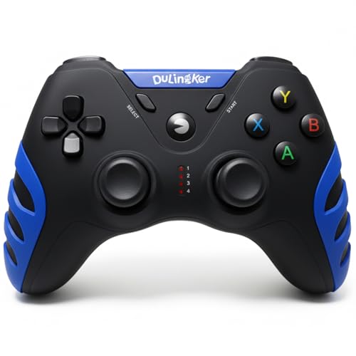 DuLingKer Mando PC Inalámbrico, Mandos PS3 PC Gamepad con Hall Effect Joystick y Doble Vibración, Inalámbrico 2,4G Game Mandos para Windows 11 10 8 7, PS3, Android TV, TV Box, Steam, Raspberry Pi