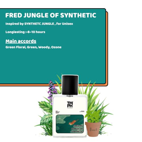 Image of TMPerfumehouseFred jungle of synthetic EDP for Men & Women | Green, Woody & Long Lasting Perfume Spray | Whitefloral, Freshspicy & Aromatic Fragrance | Luxury Gift for Him & Her | TMPH | 50ml
