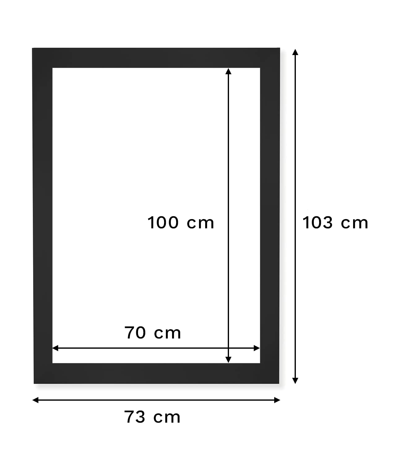 Bilderrahmen 70x100cm MDF Holz Rahmen Posterrahmen mit Acrylglas Holzrahmen aus Holzplatten für Bilder Poster Fotos Puzzle Plakatrahmen zum Aufhängen & Aufstellen Fotorahmen Schwarz