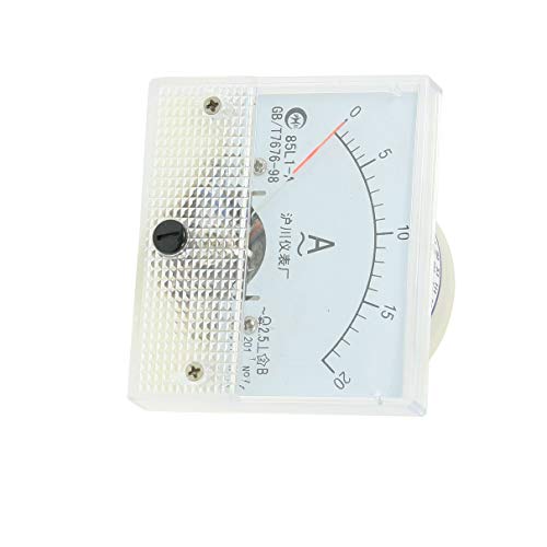 Aexit 85L1 AC Ammeter Gauge – 0-1.0A, Rectangle Analog Panel Meter, Class 2.5 Accuracy, With Fine-Tuning Button