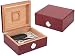 WQQLQX Cave Cigare Humidor Humidor, boîtier de Rangement avec hygromètre, humidificateur, étui à cigares, cendrier, Coussin-Cigare et Compte-Gouttes (Color : Red)
