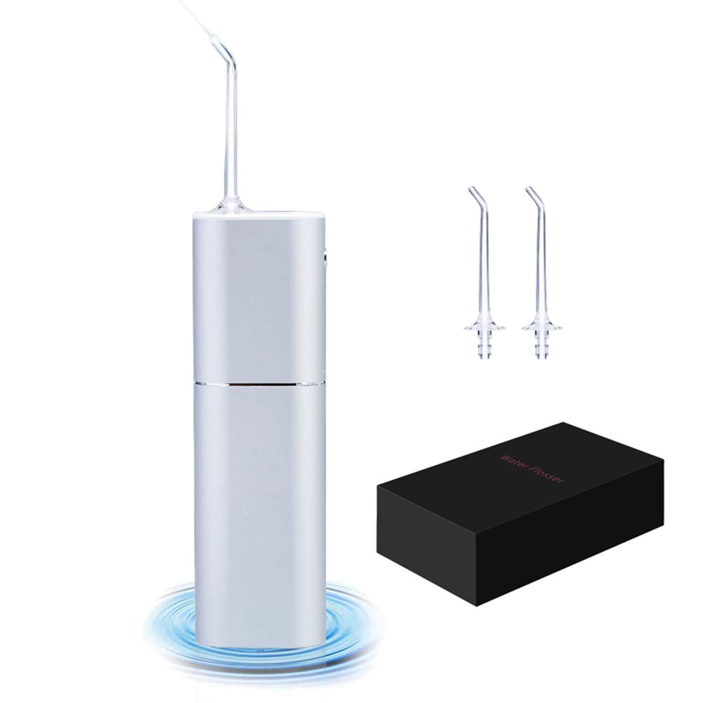 Senza fili professionale con 3 modalità, impermeabile IPX7, ricaricabile tramite USB, include 2 ugelli per una pulizia dentale efficace a casa o in viaggio