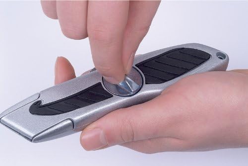 wolfcraft Standard Trapezium Blade Knife with Retractable Blade I 4133000 I For safe cutting
