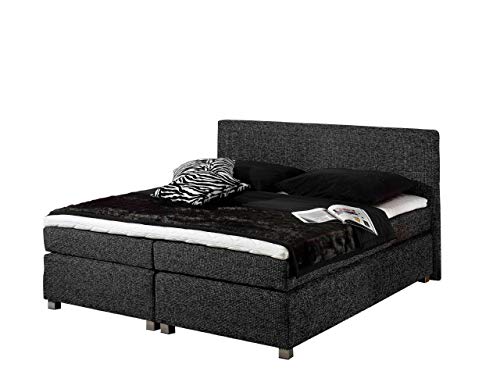 Maintal Betten Boxspringbett Howard inklusive Topper | Aus Strukturstoffbezug in anthrazit | 100 x 200 cm | 235975-4840 - 235975-4840 Maintal Betten Boxspringbett Howard inklusive Topper | Aus Strukturstoffbezug in anthrazit | 100 x 200 cm | 235975-4840