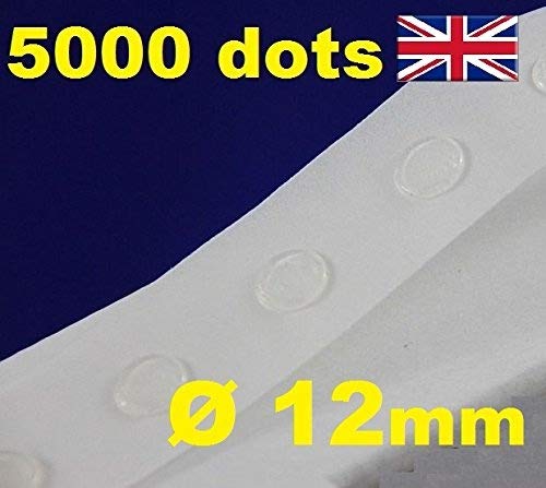 Glue Dots 5000 Puntos de Pegamento para Hacer Tarjetas, Removibles, 12 mm, con Puntos de Pegamento