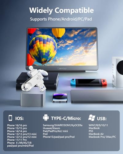 Cle USB C pour iPhone 256GO Ryican à Transfert Rapide 3.0 sans Application - 5
