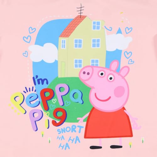 INTIMO Peppa Pig Pajamas Toddler Girls' I'm Peppa Pig Snort Two-Piece Sleep Lounge Set Ruffle Sleeve Top Pajama Pant4