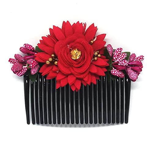 Comb Clips for Hair for Women - Pack of 3, Bridal Hair Brooch, Hair Comb Clip for Everyday Use, Hair Flower Accessories for Women, Perfect Hair Accessories For Women Wedding, Multicolor 3 41XWsVVJC5L. SL500