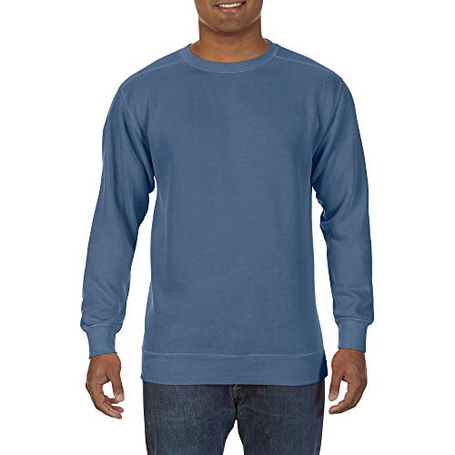 image for Comfort Colors Men Crewneck Sweatshirt, Style 1566, Blue Jean, X-Large