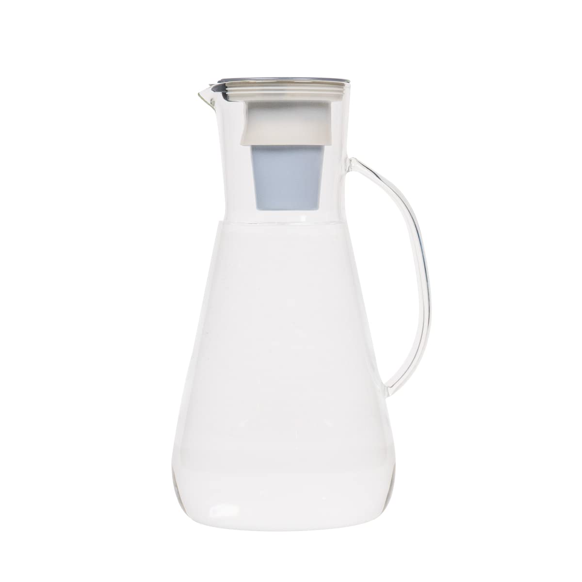 Hydros 64 Ounce Water Filter Glass Pitcher, Patented Fast Flo Tech, 60 Second Quick Fill, 8 Cup Capacity Pitcher, BPA Free