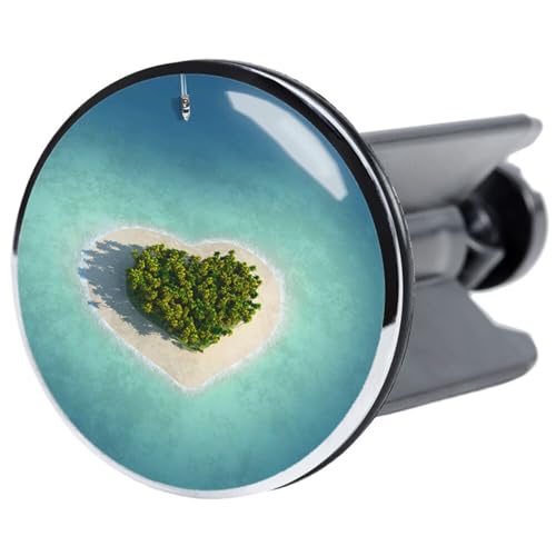 Sanilo Waschbeckenstöpsel Dream Island, schöner Stöpsel für das Waschbecken, universal mit Motiv