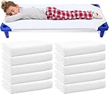 10 Stück Massagetischlaken Baby Spannbettlaken Spannbetttücher 130x60cm Mikrofaser Kindergarten Spannbettlaken Tagesstätte Krippenleintuch Atmungsaktive Bettlaken für Kleinkindbett(Weiß)